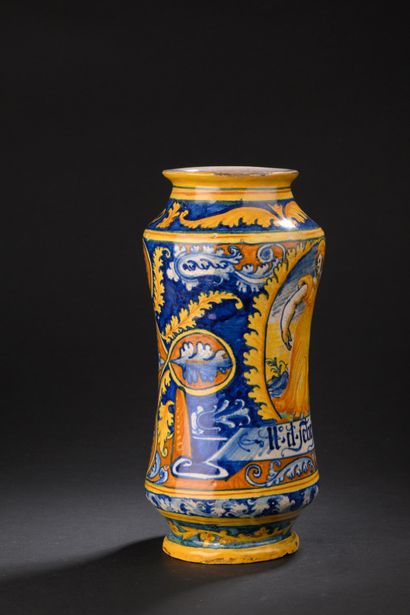 Faenza
Slightly curved cylindrical majolica...