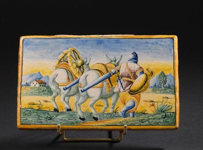 Castelli
Rectangular plaque decorated with...