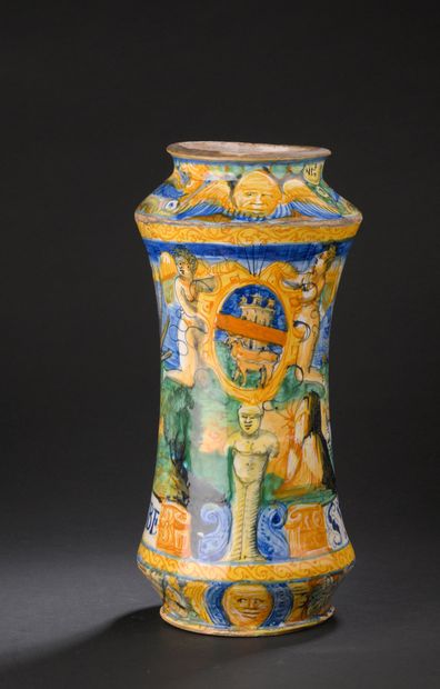 Castel Durante
Albarello in majolica with...