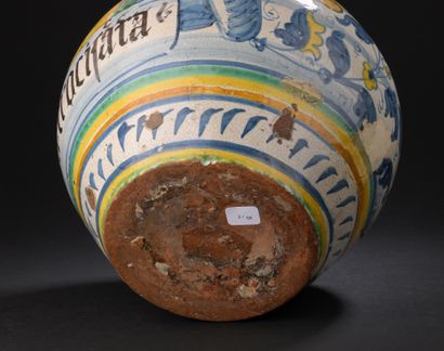 Sicily
Majolica ball vase with polychrome...