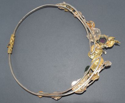 IMPOSANT COLLIER TORQUE en or jaune, rose...