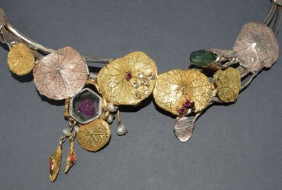 IMPOSANT COLLIER TORQUE en or jaune, rose...