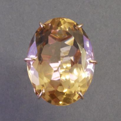 IMPOSANTE BAGUE COCKTAIL en or jaune 14k...