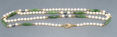 LONG SAUTOIR de perles de culture eau de...