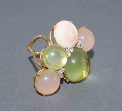 IMPOSANTE BAGUE en or jaune 18k (750/°°)...