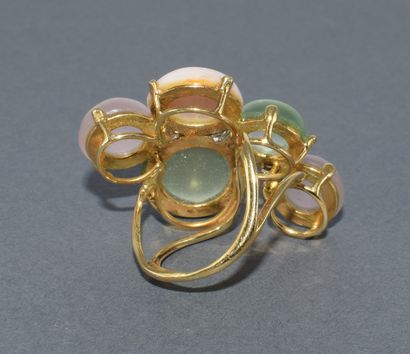 IMPOSANTE BAGUE en or jaune 18k (750/°°)...