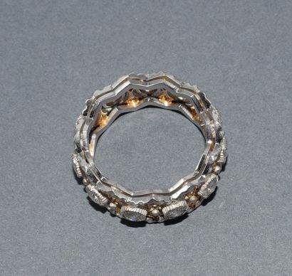 ALLIANCE BAROQUE en or jaune et blanc 18k...