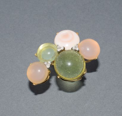 IMPOSANTE BAGUE en or jaune 18k (750/°°)...