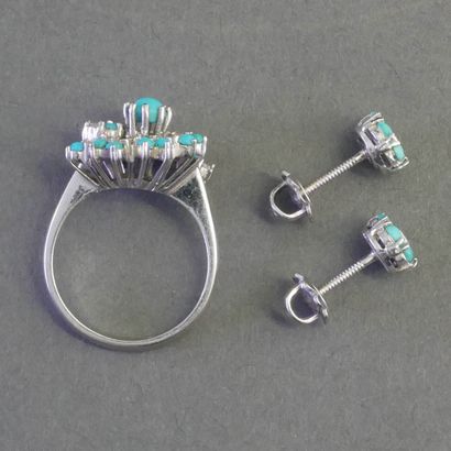 LOT consisting of an 18k (750/°°) white gold...