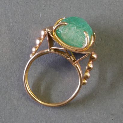 ORIGINAL 18k (750/°°) yellow gold ring set...