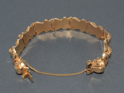 BRACELET in 18k (750/°°) Art Deco yellow...