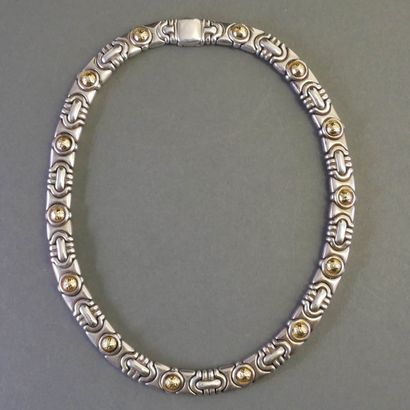 NECKLACE in silver (925/°°) and 18k yellow...