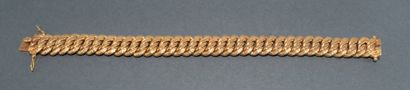 BRACELET in 18k (750/°°) yellow gold, American...