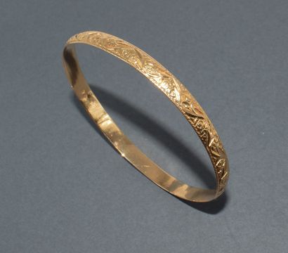 BRACELET JONC in 18k (750/°°) yellow gold,...