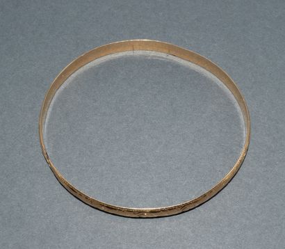 BRACELET JONC in 18k (750/°°) yellow gold,...