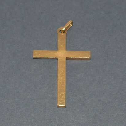 CROSS PENDANT in 18k (750/°°) yellow gold,...