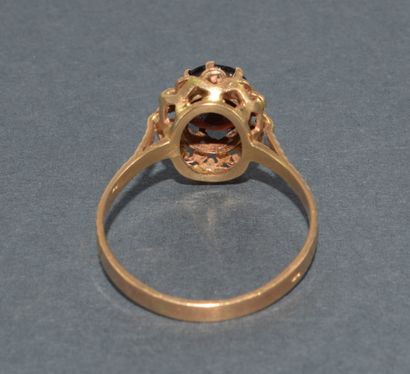 POMPADOUR RING in 18k (750/°°) yellow gold,...