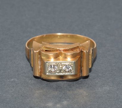 TANK ring in 18k (750/°°) yellow gold, Pont...