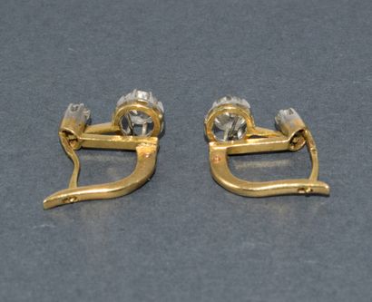 Pair of 18k (750/°°) yellow gold DORMEUS...