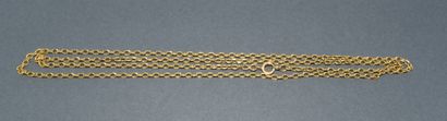 18k (750/°°) yellow gold CHAIN, oval forçat...