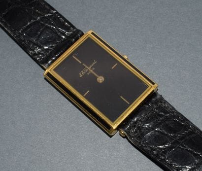 DUPONT
Men's Chinese lacquer watch, rectangular...