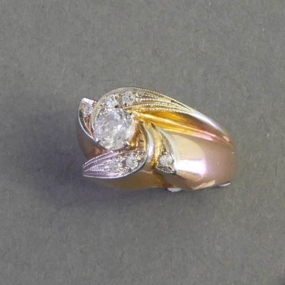 18k (750/°°) pink and white gold TOURBILLON...