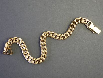 GOURMETTE BRACELET in 18k (750/°°) yellow...