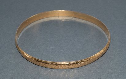 BRACELET JONC in 18k (750/°°) yellow gold,...