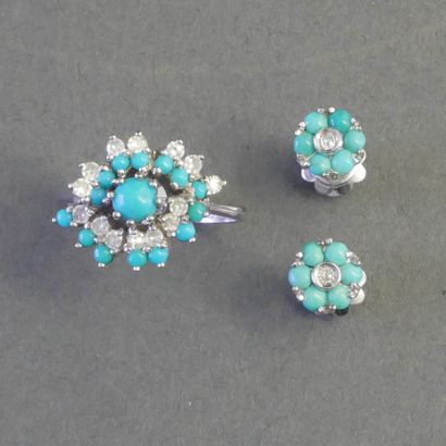 LOT consisting of an 18k (750/°°) white gold...