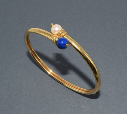 BRACELET in 18k (750/°°) yellow gold, open,...