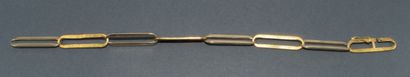 BRACELET in 18k (750/°°) yellow and white...