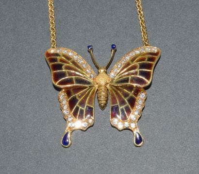 COLLAR in 18k (750/°°) yellow gold signed...