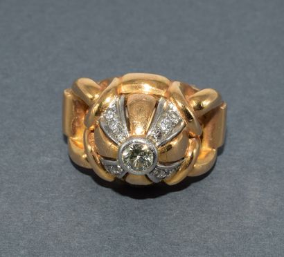 IMPOSSIVE DOME RING in 18k (750/°°) yellow...