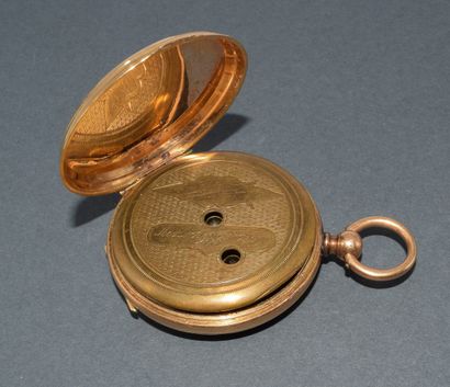 18k (750/°°) yellow gold GOUSSET WATCH, 24h,...