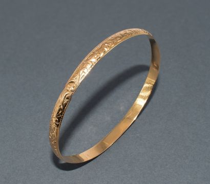 BRACELET JONC in 18k (750/°°) yellow gold,...