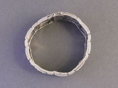ARTICULATED HANDLEBAND BRACELET in silver...