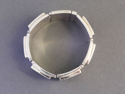 BRACELET in silver (min 800/°°) with square...