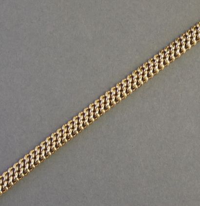 BRACELET in 18k (750/°°) yellow gold, ratchet...