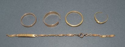 LOT OF 18k (750/°°) yellow gold consisting...