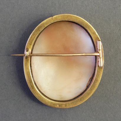 CAMEA COQUILLE PIERCE adorned with a woman's...