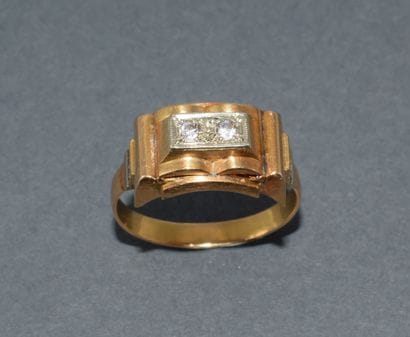 TANK ring in 18k (750/°°) yellow gold, Pont...