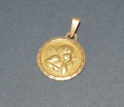 18k (750/°°) yellow gold MEDAL featuring...