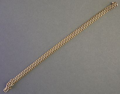 BRACELET in 18k (750/°°) yellow gold, ratchet...
