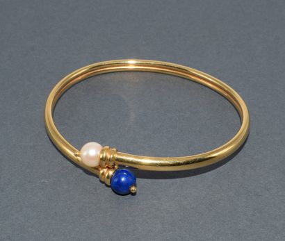 BRACELET in 18k (750/°°) yellow gold, open,...