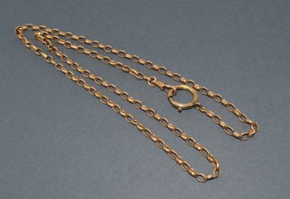 18k (750/°°) yellow gold WALLET CHAIN, facetted...