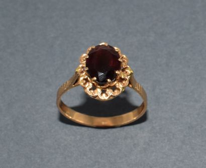 POMPADOUR RING in 18k (750/°°) yellow gold,...