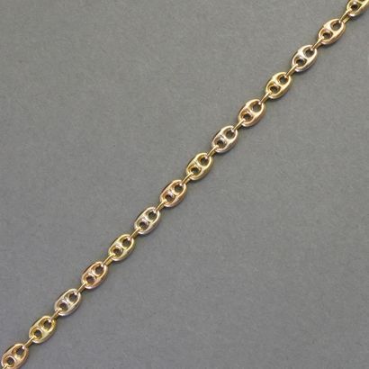 BRACELET in 18k (750/°°) gold with pink,...