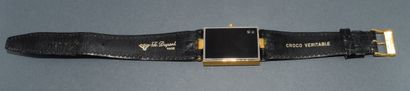 DUPONT
Men's Chinese lacquer watch, rectangular...