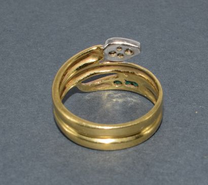 BAGUE SERPENT en or jaune 18k (750/°°) 2...