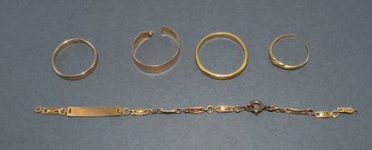 LOT OF 18k (750/°°) yellow gold consisting...